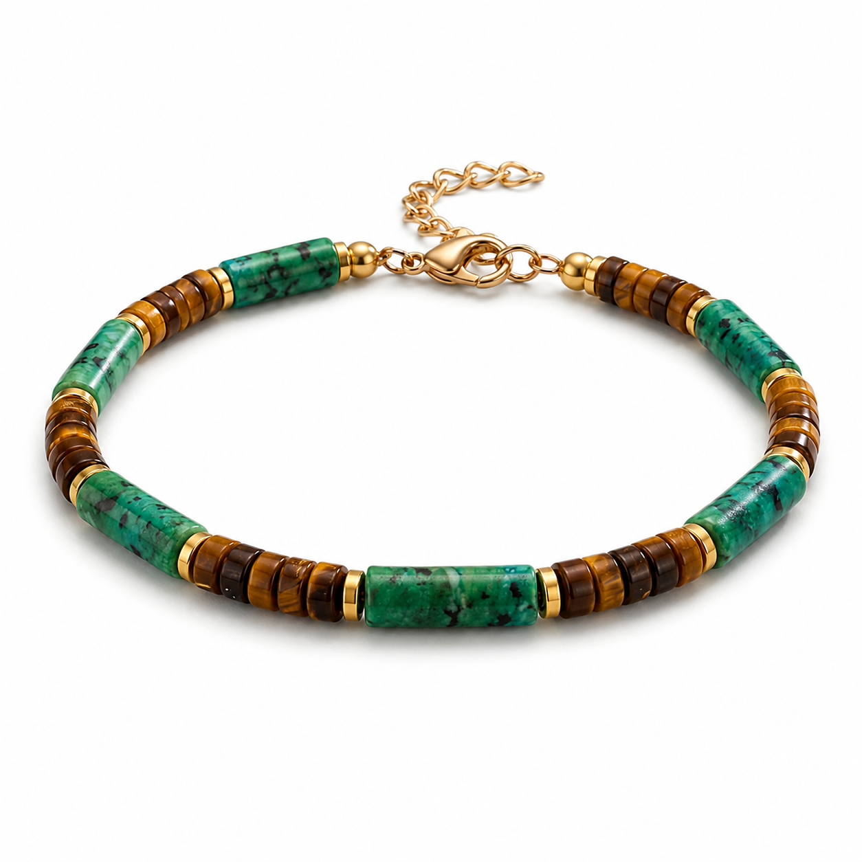 Green Beaded Bracelet - image 1